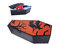 Coffin Box | Snack Popcorn Candy Containers Trick | Decorative Food Container for Cake Jewelry Tea Shelf Mantel Table Classroom Party Carnival Office Haunted House