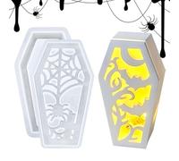 Coffin Mold, Silicone Lampshade, Spooky Resin Casting for Halloween Decor, Handcraft for Dining Mesa, Study, Bathroom, Bedroom, Bookshelf, Entrance Display, Horror Theme Light Projects