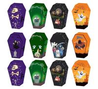 Coffin Shaped Candy Boxes, 12pcs Colorful Halloween Candies Containers