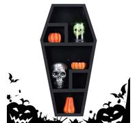 Coffin Wall Shelf - PVC Creative Coffin Display Shelf | 14.96 Inches Wall Decor Coffins Shape Shelfe | Unique Coffine Storage Shelfs Decoration | Shape Shelfe - Spooky Gothic Decor For Home Bookshelf
