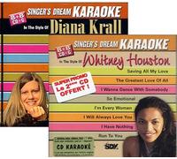 Coffret 2 CD Play-Back Karaoké "Whitney Houston & Diana Krall"