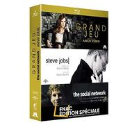 Coffret aaron sorkin 3 films : le grand jeu ; steve jobs ; the social network [Francia] [Blu-ray]