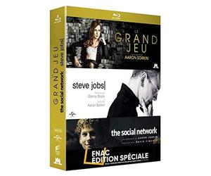 Coffret aaron sorkin 3 films : le grand jeu ; steve jobs ; the social network [Francia] [Blu-ray]