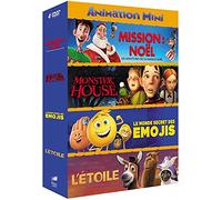 Coffret Animation 4 films : Mission : Noël + Monster House + Le Monde secret des Emojis + L'Étoile [Francia] [DVD]