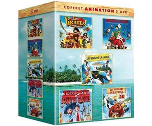 Coffret animation 5 DVD - Les pirates, bons à rien mauvais en tout + Mission : Noël - Les aventures de la famille Noël + Les rois de la glisse + ... géantes + Les rebelles de la forêt [Francia]