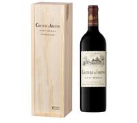 Coffret Cadeau Caisse Bois - MAGNUM Château Arcins - AOP Haut Medoc - Cru Bourgeois - Vin Rouge - 1,5 L (Paquete de 6)