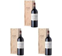 Coffret Cadeau Caisse Bois - MAGNUM Château Tour Prignac - AOP Medoc - Cru Bourgeois - Vin Rouge - 1,5 L (Paquete de 3)