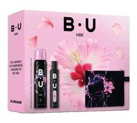 Coffret de Perfume B.U. Eau de Toilette Vibe 50 ml - Desodorante Spray - Bolsa