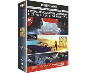 Coffret Edition spéciale Blu-ray 4K Batman v Superman : L'aube de la justice, Mad Max : Fury Road, Pacific Rim