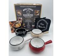 Coffret Mes chics marmites: Avec 4 marmites en céramique, une manique et un livre de recettes