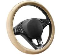 COFIT Funda Volante Coche Universal, Antideslizante Cubre Volante Microfibra Cuero Beige M 37-38cm