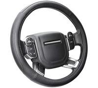 COFIT Funda Volante Coche Universal, Antideslizante Cubre Volante Microfibra Cuero Negro L 39-40.5cm