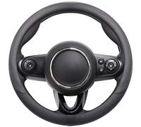 COFIT Funda Volante Coche Universal Protector Volante Transpirable y Antideslizante Cubre Microfibra Cuero S 35.5-36cm Negro