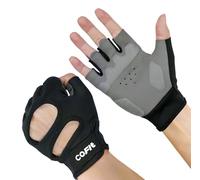 COFIT Guantes de Fitness para Hombre y Mujer, Guantes Crossfit Antideslizantes y Transpirables con Palma Acolchada, Cómodos y Resistentes para Entrenamiento Intenso - Negro M