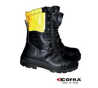 Cofra Woodsman 25580-000 Bota de seguridad, Negro / Amarillo, Tamaño 42