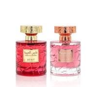 Cofre 2 Perfumes - Eau de Parfum Zahra Arabia & Faris Al Arabia - 2x100ml - Mujer - Perfume Oriental de Dubái - Larga Duración - Idea de Regalo de Lujo