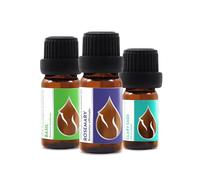 Cofre de Aceites Esenciales Orgánicos "Reparación Capilar" | Albahaca (10ml) + Romero (10ml) + Salvia Esclarea (5ml) | 100% Puro y Natural | Sin Diluir | Grado Terapéutico | Granja Familiar | 3 Piezas