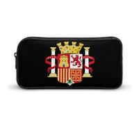 Cofre de armas de España divertido estuche para lápices de alta capacidad, bolsa de papelería, organizador de cosméticos para hombres y mujeres