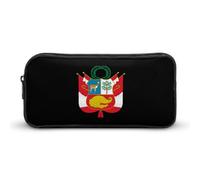 Cofre de armas de Perú divertido estuche para lápices de alta capacidad, bolsa de papelería, organizador de cosméticos para hombres y mujeres, Estilo:, 22*12*5cm, MHXYZHW