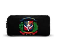 Cofre de armas de República Dominicana divertido estuche para lápices de alta capacidad bolsa de papelería, organizador de cosméticos de maquillaje para hombres y mujeres, Estilo:, 22*12*5cm