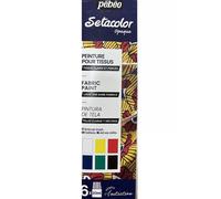 Cofre de iniciación - Pébéo - Pintura para tejido - 6 botes de 20 ml - Tejidos claros y oscuros