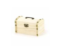 Cofre de madera - Modelo pequeño - 13 x 8 x 8 cm - Beige - Madera maciza - Mueble complementario pequeño