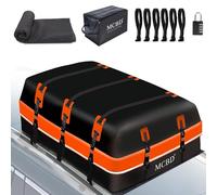 Cofre de Techo, 849L Bolsa de Techo Grande Impermeable de Caparazón Blando con 10 Correas Reforzadas 6 Ganchos de Puerta para SUV Furgoneta con/sin Baca, Naranja