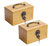 Cofre del tesoro de madera, cofre del tesoro vintage, cumpleaños infantil, caja de madera con cerradura y llave, caja de madera pequeña con tapa para almacenamiento y decoración, 15 x 9,5 x 9,5 cm