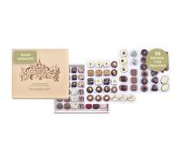 Cofre del tesoro Lauensteiner | 1250 g de trufas y bombones con o sin alcohol | 34 modelos surtidos en baúl de madera | chocolate para boda o cumpleaños.