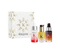 Cofre Kérastase Mini Iconics Trio para un cabello fuerte y brillante. | Con aceites de camelia y niacinamida para todos los cabellos, Elixir Ultime y Night Sérum ofrecen resultados profesionales.