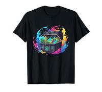 Cofre Floral místico Colorido Tesoro fantasía Camiseta