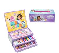 CERDÁ Cofre para Colorear Gabby's Dollhouse – Rotuladores, Acuarelas, Lápices y Cuadernillo