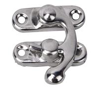 Cofre Pequeño Cerrojo Pequeño N 30 Piezas Cerrojo Gancho Estilo Retro Cerrojo de Gancho para Cajas de Regalo de Joyería 3.2 X 2.8 Cm (gancho derecho de plata)
