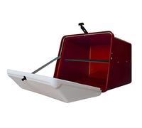 Cofre Portaequipajes Moto Ciclomotor Quad de Fácil Montaje, 50x50x42 cm, Cajón Gran Capacidad Apto para Alimentos con Bandeja y Reflectantes Homologados, 75 litros, Caja Baúl Moto (Color Rojo)