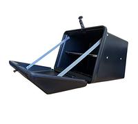 Cofre Portaequipajes Moto Ciclomotor Quad de Fácil Montaje, 50x50x42 cm, Cajón Gran Capacidad Apto para Alimentos con Bandeja y Reflectantes Homologados, 75 litros, Caja Baúl Moto (Color Negro)