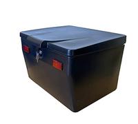 Cofre Portaequipajes Moto Ciclomotor Quad de Fácil Montaje, Cajón Gran Capacidad Apto para Alimentos, Baúl con Llave para Moto, 120 litros, Caja Baúl Moto (Color Negro)