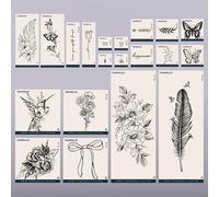 Cofre tatuajes temporales adultos - Temporalis® | Kit premium completo - Cosmético certificado por la UE, vegano y resistente al agua - Dura 1 a 2 semanas [ La Delicada ]