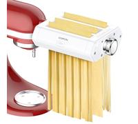 COFUN 3 en 1 Accesorio pasta acero inoxidable para KitchenAid | Rodillo para láminas, cortador espaguetis y fettuccine, prepara pasta fresca, montaje sencillo, ideal para pasta casera