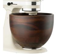 Cofun Bol de Madera Premium para KitchenAid, bol Mezclador de 4.8L para Batidoras de Cabeza Inclinable 4.3L, 4.7L/4.8L, Madera Natural de Acacia con Base de Acero Inoxidable, Accesorio para KitchenAid
