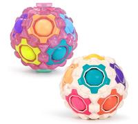 Cofvetia 2 Piezas Bola de Arcoiris, Magic Puzzleball Rotable, Juego de Rompecabezas para Niños como Regalo, Juguete Educativo para Mejorar Atención y Habilidades de Pensamiento