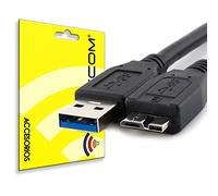 cogac ACTECOM Cable Cargador ACTECOM USB 3.0 Micro B para Disco Duro Externo Toshiba - Alta Velocidad, Compatibilidad Universal, 50cm Aprox