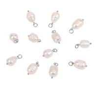 COGCHARGER 12 Pieza Perlas De Agua Dulce Abalorios De Perlas Naturales Abalorios Perlas Barrocas Abalorios De Perlas Pequeñas Con Bucles Para Hacer Joyas Collares Pulseras Pendientes