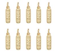 COGCHARGER Charms Con Palabras Motivacionales Inspiradoras Colgantes Latón Para Pulseras Collares Pendientes, Klein, Latón, No es una piedra preciosa