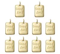 COGCHARGER Charms Con Palabras Motivacionales Inspiradoras Colgantes Latón Para Pulseras Collares Pendientes, Klein, Latón, No es una piedra preciosa