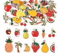 COGCHARGER Colgante de esmalte de aleación de océano estilo aleatorio de mar encantos colgantes para pulseras pendientes collares, Klein, Acero aleado Esmalte, No es una piedra preciosa