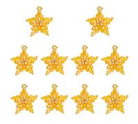 COGCHARGER Colgante de estrella para hacer joyas, perlas de cristal, colgante de cielo para pendientes, collares, pulseras, Etwa 10.8 x 7.4 x 1.8cm, Vidrio, No es una piedra preciosa