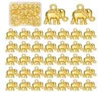 COGCHARGER Colgante de joyería de elefante para pulseras conjunto de abalorios varios para pendientes collares, Klein, Acero aleado, Sin piedra preciosa