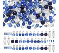 COGCHARGER Dijes de cristal surtidos para hacer joyas, bonitos dijes de cristal a granel para aretes, pulseras, collares, suministros de bricolaje, Pequeño, Vidrio, Sin piedra preciosa
