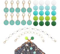 COGCHARGER Juegos De Herramientas Para Tejer 32 pieza Incluye Marcadores De Puntadas Cadenas Para Contar Filas De Tejido Topes De Silicona Para Agujas De Tejer Para Proyectos De Tejido