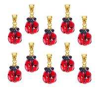 COGCHARGER Lampwork - Colgante de insectos para hacer joyas, latón y cristal, colgante de animales para pulsera, collar, pendientes, Klein, Latón Latón Vidrio Lampwork, No es una piedra preciosa